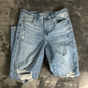 American Eagle Distressed Hi-Rise Skinny Jeans